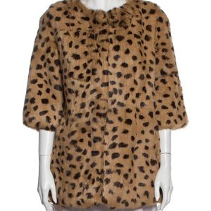 Animal Print Fur Jacket
